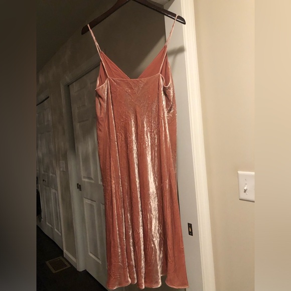 🥳B-DAY SALE❤️THEORY Ballet Pink Velvet Aline Dress Size 10 - Picture 2 of 8